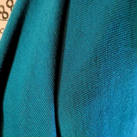 Woman Within Teal Draped Cardigan - Picture 2 of 8